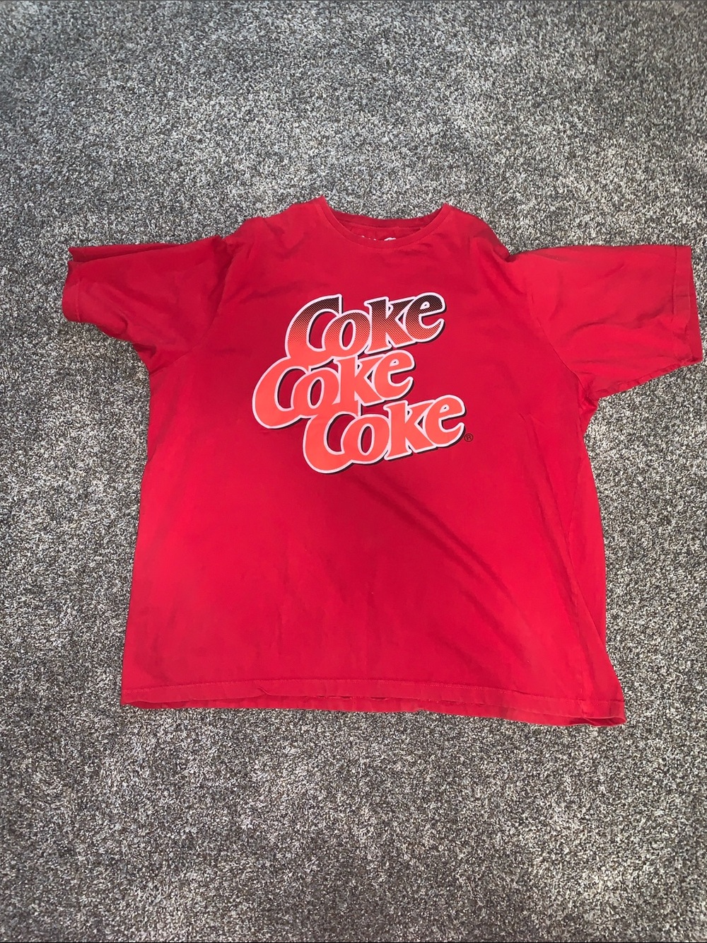 Coca Cola Red Graphic Tee with Stacked Logo